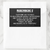 第十九条人権ステッカーの宣言 長方形シール (バッグ)