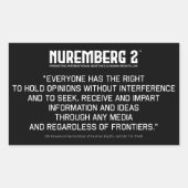 第十九条人権ステッカーの宣言 長方形シール (正面)