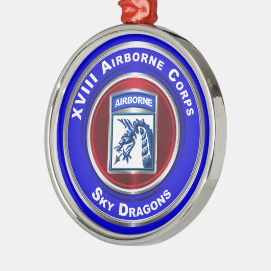 第十八空挺部隊がクリスマスを祝う メタルオーナメント (左)