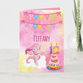 第十誕生日ユニコーンパーティー カード