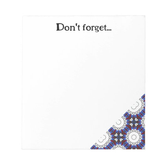 第四巻万華鏡のように千変万化するパターン第5巻 ノートパッド (正面)