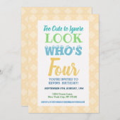 第四誕生日招待状文言 招待状 (正面/裏面)