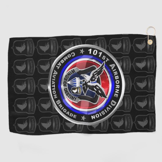 第百一空挺師団戦闘航空旅団 ゴルフタオル (横)