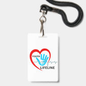 第祈1ユースライフラインバッジ バッジ (正面（ネックストラップ付）)