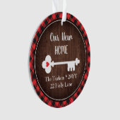 第素朴1クリスマスニューハウス鍵プレイド写真 オーナメント (正面)