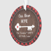 第素朴1クリスマスニューハウス鍵プレイド写真 オーナメント (正面)