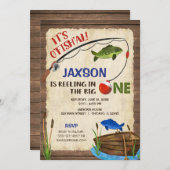 第素朴1誕生日の男の子 招待状 (正面/裏面)