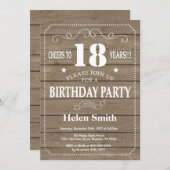 第素朴18誕生日招待状 招待状 (正面/裏面)