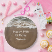 第航海の39ハッピーバースデーアカスタムージビーチ ペーパープレート (パーティー)
