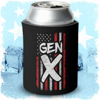 第誇りを持った二世代Xアメリカ国旗X世代 缶クーラー