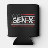 第誇りを持った二世代Xアメリカ国旗X世代 缶クーラー (裏面)