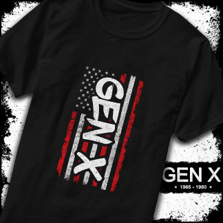 第誇りを持った二世代Xアメリカ国旗X世代 Tシャツ
