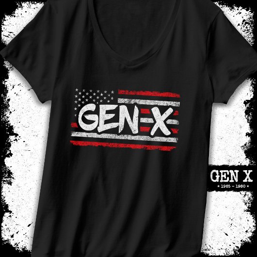 第誇りを持った二世代Xアメリカ国旗X世代 Tシャツ