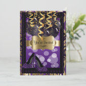 第00回誕生日パーティー |紫のハイヒール 招待状 (スタンド正面)