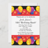 第00誕生日Bashパーティーお祝い| DIY文字 招待状 (正面)