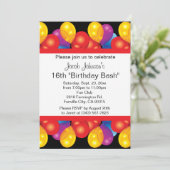 第00誕生日Bashパーティーお祝い| DIY文字 招待状 (スタンド正面)