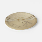 第00金ゴールド結婚記念日 ペーパープレート (アングル)