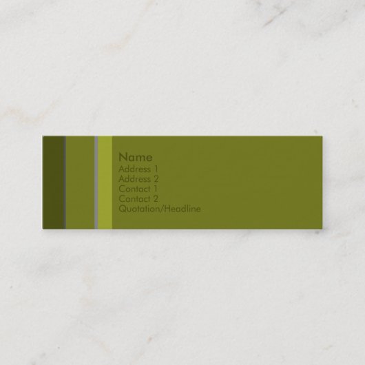 第0010を縞で飾ります スキニー名刺 (正面)