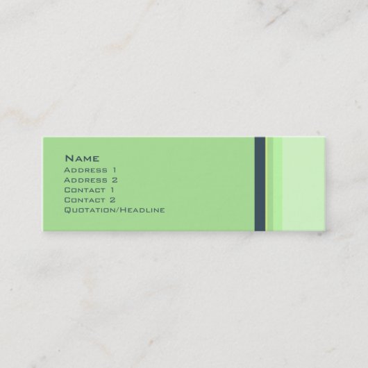 第0037を縞で飾ります スキニー名刺 (正面)