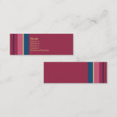 第0077を縞で飾ります スキニー名刺 (正面/裏面)