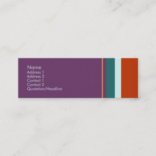 第0078を縞で飾ります スキニー名刺 (正面)