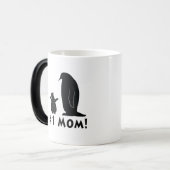 第1お母さん: ペンギンおよびひよこ モーフィングマグカップ (正面左)