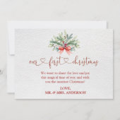 第1お洒落クリスマスのMr.Mrsスクリプトの写真 招待状 (裏面)