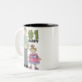 第1お父さんのブロンドの女の子 ツートーンマグカップ (正面左)