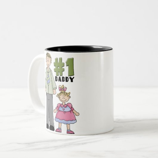 第1お父さんのブロンドの女の子 ツートーンマグカップ (正面左)
