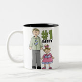 第1お父さんのブロンドの女の子 ツートーンマグカップ (左)