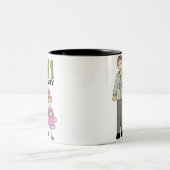 第1お父さんのブロンドの女の子 ツートーンマグカップ (中央)