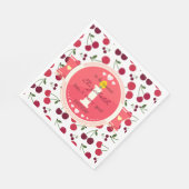 第1さくらんぼグッドバースデーナプキン スタンダードランチョンナプキン (角)