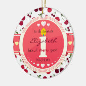 第1さくらんぼグッド誕生日セラミックオーナメント セラミックオーナメント (左)