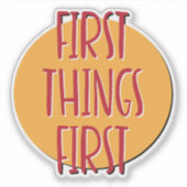 第1のテーマ第12ステップのスローガン シール (正面)