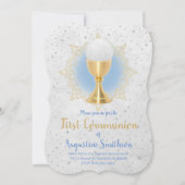 第1のフェイク金ゴールドとフェイクグリッター装飾 招待状 (正面)