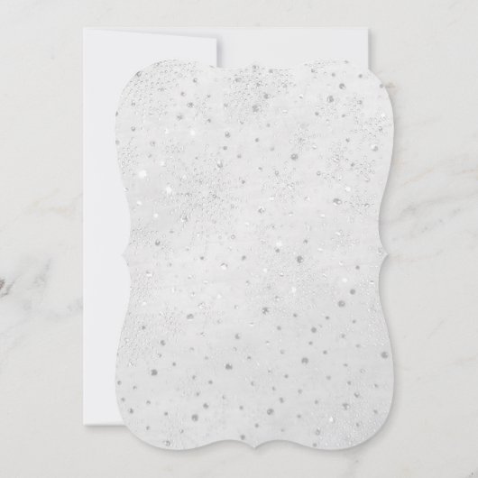 第1のフェイク金ゴールドとフェイクグリッター装飾 招待状 (裏面)