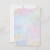 第1のフェイク金ゴールド箔と水彩 招待状 (裏面)