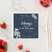 第1の宇宙旅行の水彩の最初の誕生日 スタンダードカクテルナプキン (インサイチュ)