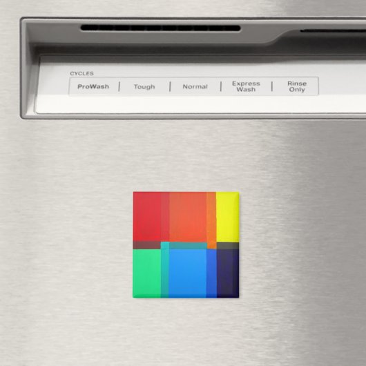 第1の第2の第3色抽象デザイン マグネット (インサイチュ (食洗機))