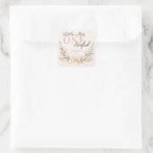 第1の誕生日恋しく思の小さな一面的なフローラ スクエアシール (バッグ)