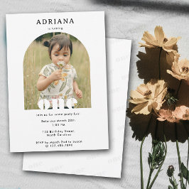 第1の誕生日招待状第1のフォトボーイガール 招待状