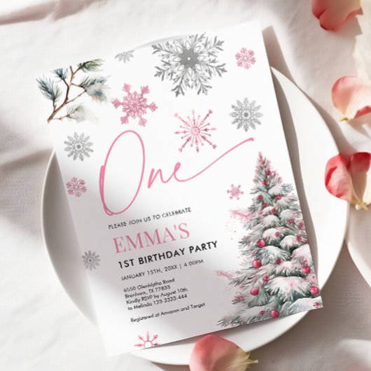 第1の誕生日招待状、ウィンターワン誕生日 招待状