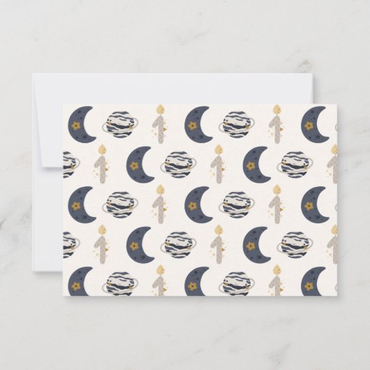 第1の誕生日第1ののまわりに太陽の軌道! サンキューカード (裏面)