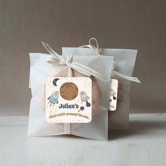 第1の誕生日第1ののまわりに太陽の軌道! スクエアシール