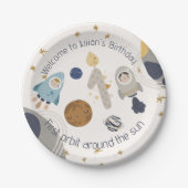 第1の誕生日第1ののまわりに太陽の軌道！ ペーパープレート (正面)