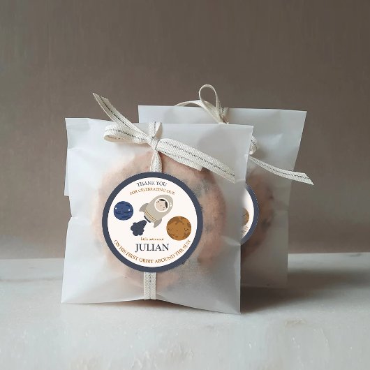 第1の誕生日第1ののまわりに太陽の軌道! ラウンドシール