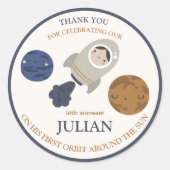 第1の誕生日第1ののまわりに太陽の軌道! ラウンドシール (正面)