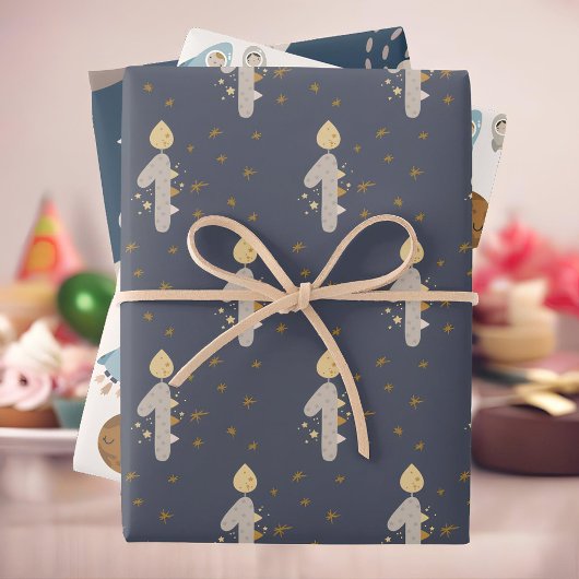 第1の誕生日第1ののまわりに太陽の軌道! ラッピングペーパーシート