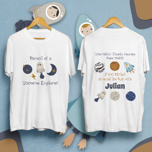 第1の誕生日第1ののまわりに太陽の軌道!親 Tシャツ