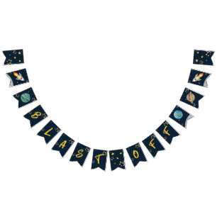 第1の誕生日、宇宙誕生日、ブラストオフギフトラベル バンティングフラッグ